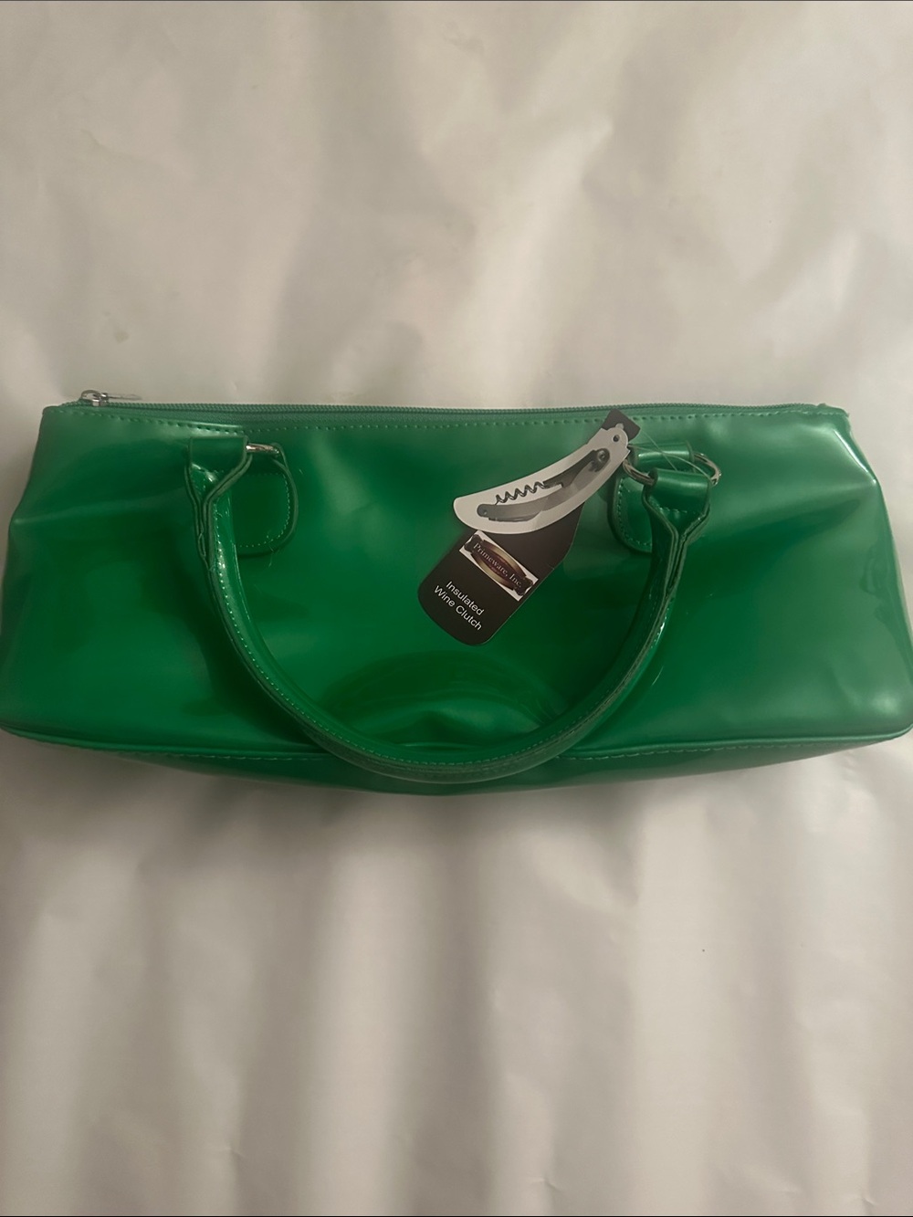 Primeware Candy Apple Patent Wine Tote With Corkscrew